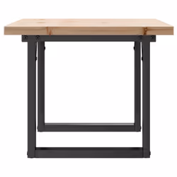 vidaXL Dining Table Kitchen Table Dinner Table Solid Wood Pine and Cast Iron - 80 x 50 x 40.5 cm - Additional view 4