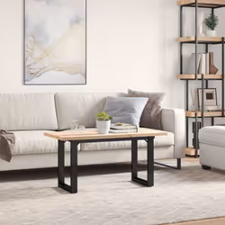 vidaXL Dining Table Kitchen Table Dinner Table Solid Wood Pine and Cast Iron - 90 x 40 x 45.5 cm - Additional view 2