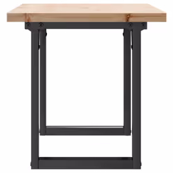 vidaXL Dining Table Kitchen Table Dinner Table Solid Wood Pine and Cast Iron - 90 x 40 x 45.5 cm - Additional view 4