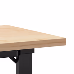 vidaXL Dining Table Kitchen Table Dinner Table Solid Wood Pine and Cast Iron - 90 x 40 x 45.5 cm - Additional view 6