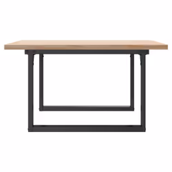 vidaXL Coffee Table O-Frame End Table Side Table Solid Wood Pine and Cast Iron - Additional view 4