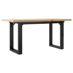 vidaXL Dining Table Kitchen Table Dinner Table Solid Wood Pine and Cast Iron - 100 x 50 x 45.5 cm