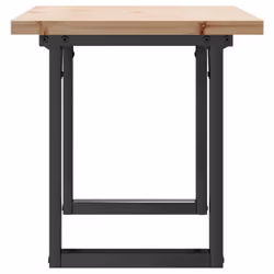vidaXL Dining Table Kitchen Table Dinner Table Solid Wood Pine and Cast Iron - 100 x 50 x 45.5 cm - Additional view 4