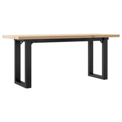 vidaXL Coffee Table O-Frame End Table Side Table Solid Wood Pine and Cast Iron
