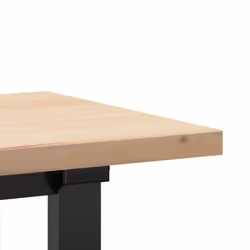 vidaXL Coffee Table End Table Side Table O-Frame Solid Wood Pine and Steel - Additional view 6
