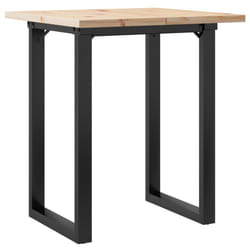 vidaXL Dining Table O-Frame Kitchen Dinner Table Solid Wood Pine and Cast Iron
