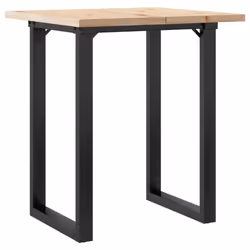 vidaXL Dining Table O-Frame Kitchen Dinner Table Solid Wood Pine and Cast Iron - Additional view 5