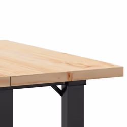 vidaXL Dining Table O-Frame Kitchen Dinner Table Solid Wood Pine and Cast Iron - Additional view 6