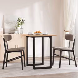 vidaXL Dining Table O-Frame Kitchen Dinner Table Solid Wood Pine and Cast Iron