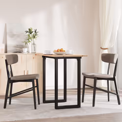 vidaXL Dining Table O-Frame Kitchen Dinner Table Solid Wood Pine and Cast Iron - Additional view 2