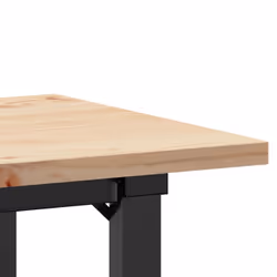 vidaXL Dining Table O-Frame Kitchen Dinner Table Solid Wood Pine and Cast Iron - Additional view 6