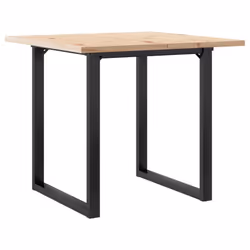 vidaXL Dining Table O-Frame Kitchen Dinner Table Solid Wood Pine and Cast Iron