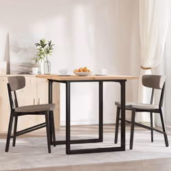 vidaXL Dining Table O-Frame Kitchen Dinner Table Solid Wood Pine and Cast Iron