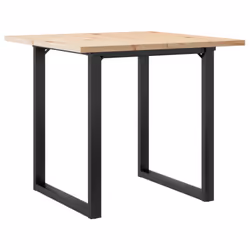 vidaXL Dining Table O-Frame Kitchen Dinner Table Solid Wood Pine and Cast Iron - Additional view 5