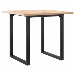 vidaXL Dining Table O-Frame Kitchen Dinner Table Solid Wood Pine and Cast Iron