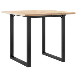 vidaXL Dining Table O-Frame Kitchen Dinner Table Solid Wood Pine and Cast Iron