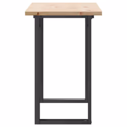 vidaXL Dining Table O-Frame Kitchen Dinner Table Solid Wood Pine and Cast Iron - Additional view 4