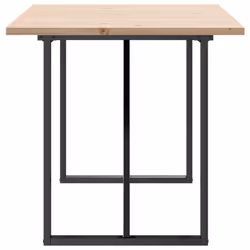 vidaXL Dining Table O-Frame Kitchen Dinner Table Solid Wood Pine and Cast Iron - Additional view 4