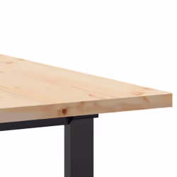 vidaXL Dining Table O-Frame Kitchen Dinner Table Solid Wood Pine and Cast Iron - Additional view 6