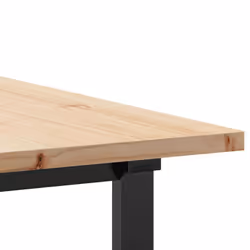 vidaXL Dining Table O-Frame Kitchen Dinner Table Solid Wood Pine and Cast Iron - Additional view 6