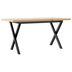 vidaXL Coffee Table X-Frame End Table Side Table Solid Wood Pine and Cast Iron