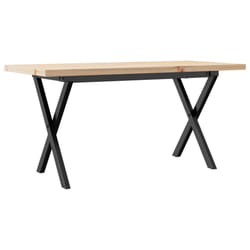 vidaXL Coffee Table X-Frame End Table Side Table Solid Wood Pine and Cast Iron