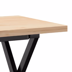 vidaXL Coffee Table X-Frame End Table Side Table Solid Wood Pine and Cast Iron - Additional view 6