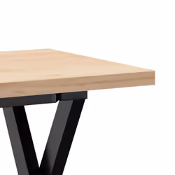 vidaXL Coffee Table End Table Side Table X-Frame Solid Wood Pine and Steel - Additional view 6