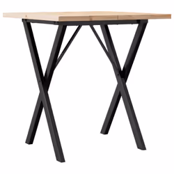 vidaXL Dining Table Kitchen Dinner Table X-Frame Solid Wood Pine and Steel
