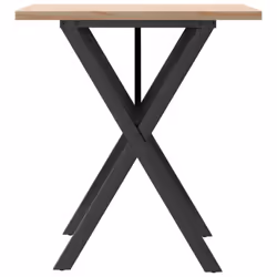 vidaXL Dining Table Kitchen Dinner Table X-Frame Solid Wood Pine and Steel - Additional view 4