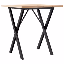 vidaXL Dining Table Kitchen Dinner Table X-Frame Solid Wood Pine and Steel - Additional view 5