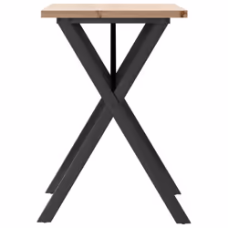 vidaXL Dining Table X-Frame Kitchen Dinner Table Solid Wood Pine and Cast Iron - Additional view 4