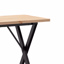 vidaXL Dining Table X-Frame Kitchen Dinner Table Solid Wood Pine and Cast Iron - Additional view 6