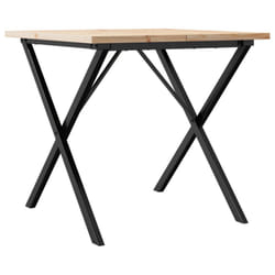 vidaXL Dining Table Kitchen Dinner Table X-Frame Solid Wood Pine and Steel