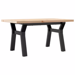 vidaXL Coffee Table Y-Frame End Table Side Table Solid Wood Pine and Cast Iron - Additional view 5