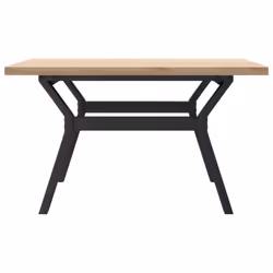 vidaXL Coffee Table Y-Frame End Table Side Table Solid Wood Pine and Cast Iron - Additional view 4