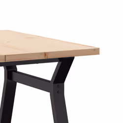 vidaXL Coffee Table Y-Frame End Table Side Table Solid Wood Pine and Cast Iron - Additional view 6