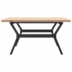 vidaXL Coffee Table Y-Frame End Table Side Table Solid Wood Pine and Cast Iron - Additional view 4