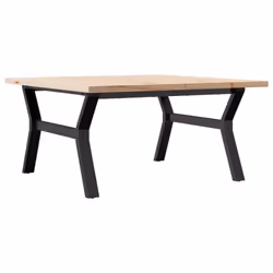 vidaXL Coffee Table Y-Frame End Table Side Table Solid Wood Pine and Cast Iron - Additional view 5