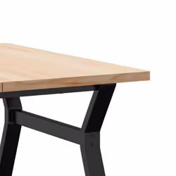 vidaXL Coffee Table Y-Frame End Table Side Table Solid Wood Pine and Cast Iron - Additional view 6
