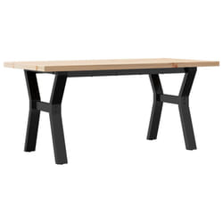 vidaXL Coffee Table Y-Frame End Table Side Table Solid Wood Pine and Cast Iron
