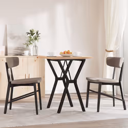 vidaXL Dining Table Kitchen Dinner Table Y-Frame Solid Wood Pine and Steel - Additional view 2