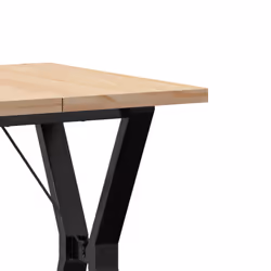vidaXL Dining Table Kitchen Dinner Table Y-Frame Solid Wood Pine and Steel - Additional view 6
