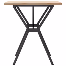 vidaXL Dining Table Kitchen Dinner Table Y-Frame Solid Wood Pine and Steel - Additional view 4