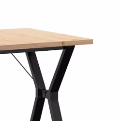 vidaXL Dining Table Kitchen Dinner Table Y-Frame Solid Wood Pine and Steel - Additional view 6