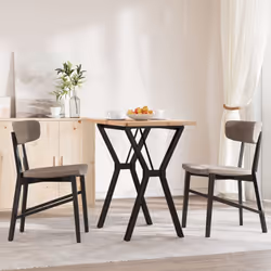 vidaXL Dining Table Kitchen Dinner Table Y-Frame Solid Wood Pine and Steel - Additional view 2