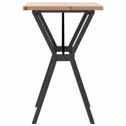 vidaXL Dining Table Kitchen Dinner Table Y-Frame Solid Wood Pine and Steel - Additional view 4