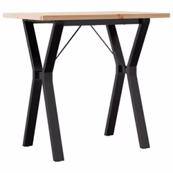 vidaXL Dining Table Kitchen Dinner Table Y-Frame Solid Wood Pine and Steel - Additional view 5