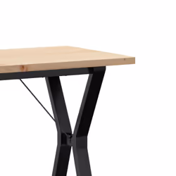 vidaXL Dining Table Kitchen Dinner Table Y-Frame Solid Wood Pine and Steel - Additional view 6