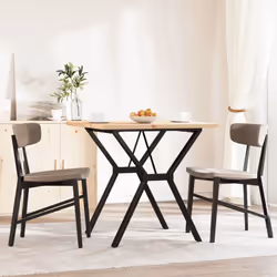 vidaXL Dining Table Kitchen Dinner Table Y-Frame Solid Wood Pine and Steel - Additional view 2